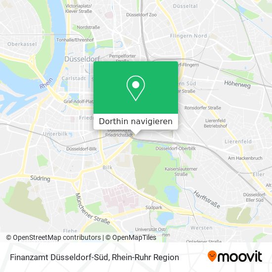 Finanzamt Düsseldorf-Süd Karte