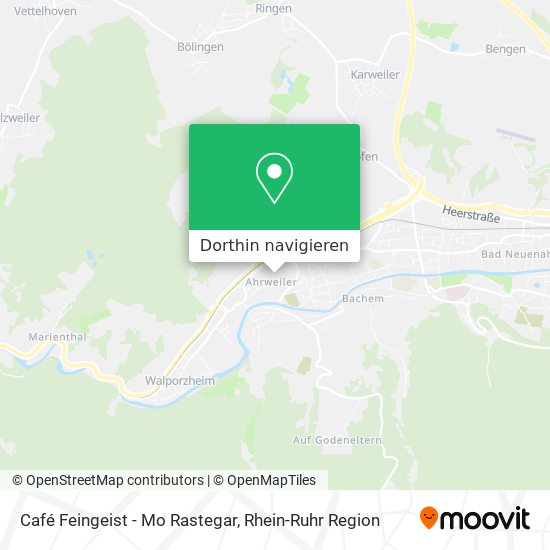 Café Feingeist - Mo Rastegar Karte