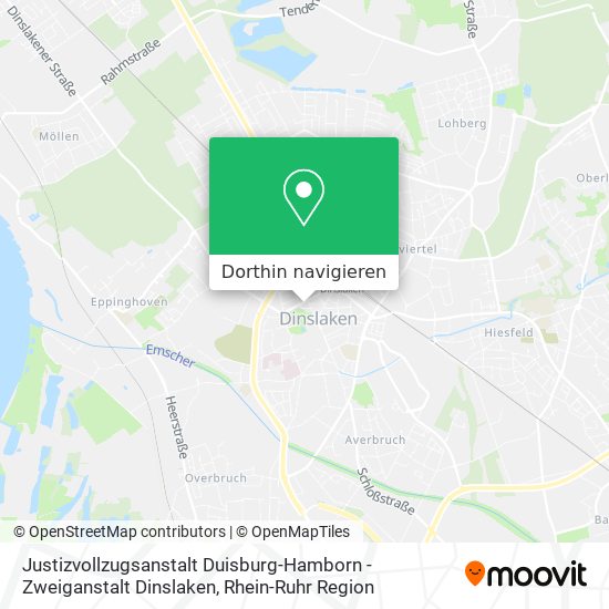 Justizvollzugsanstalt Duisburg-Hamborn - Zweiganstalt Dinslaken Karte