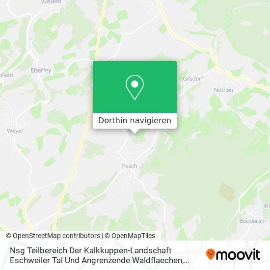 Nsg Teilbereich Der Kalkkuppen-Landschaft Eschweiler Tal Und Angrenzende Waldflaechen Karte