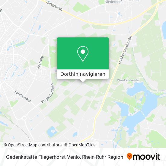 Gedenkstätte Fliegerhorst Venlo Karte