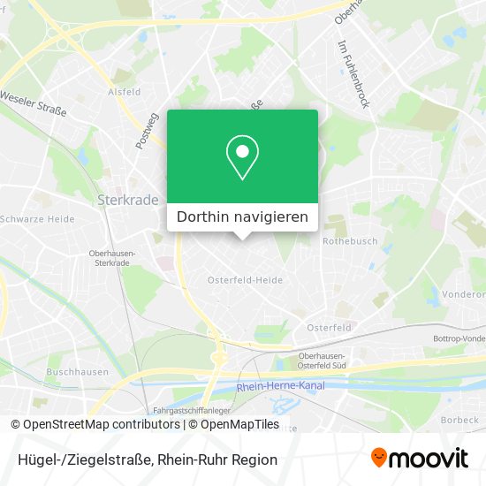 Hügel-/Ziegelstraße Karte