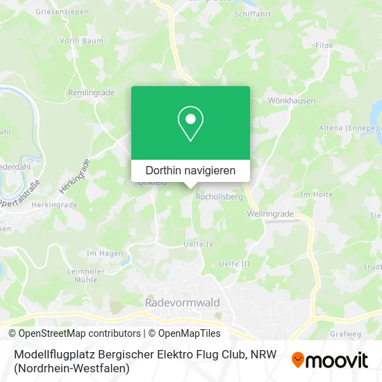 Modellflugplatz Bergischer Elektro Flug Club Karte