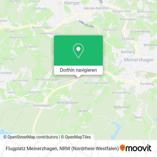 Flugplatz Meinerzhagen Karte