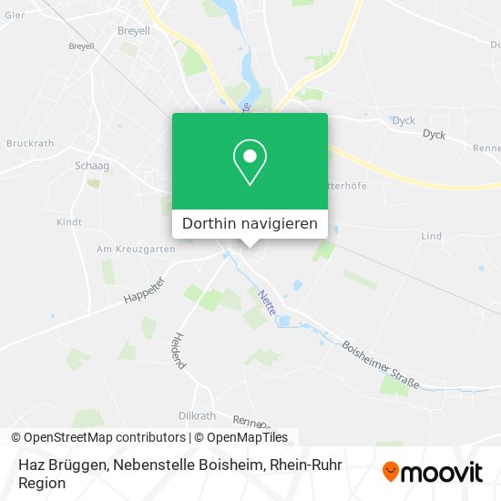 Haz Brüggen, Nebenstelle Boisheim Karte