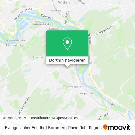 Evangelischer Friedhof Bommern Karte