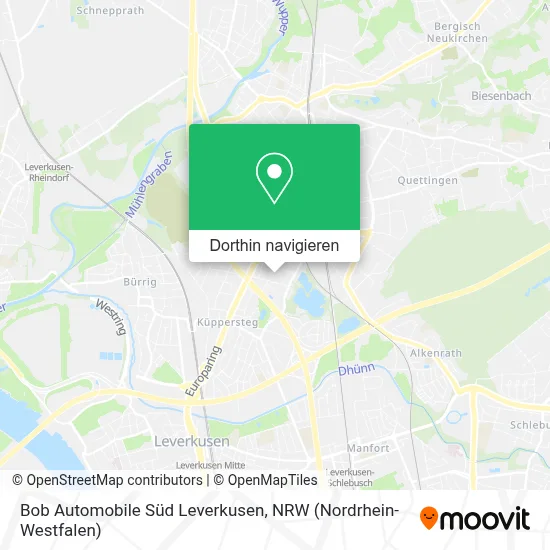 Bob Automobile Süd Leverkusen Karte