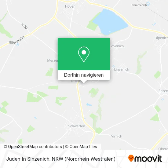 Juden In Sinzenich Karte