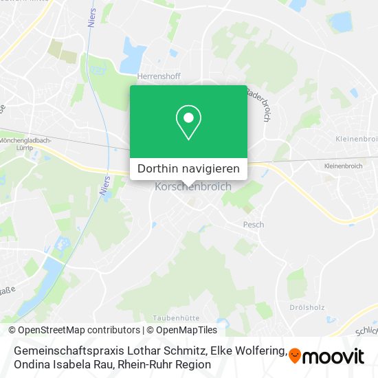 Gemeinschaftspraxis Lothar Schmitz, Elke Wolfering, Ondina Isabela Rau Karte