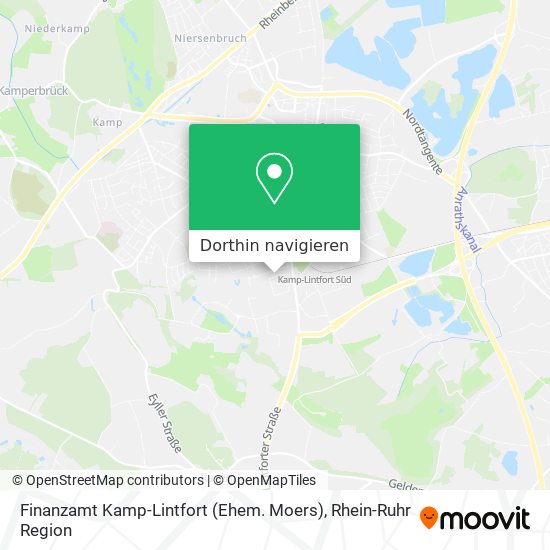 Finanzamt Kamp-Lintfort (Ehem. Moers) Karte