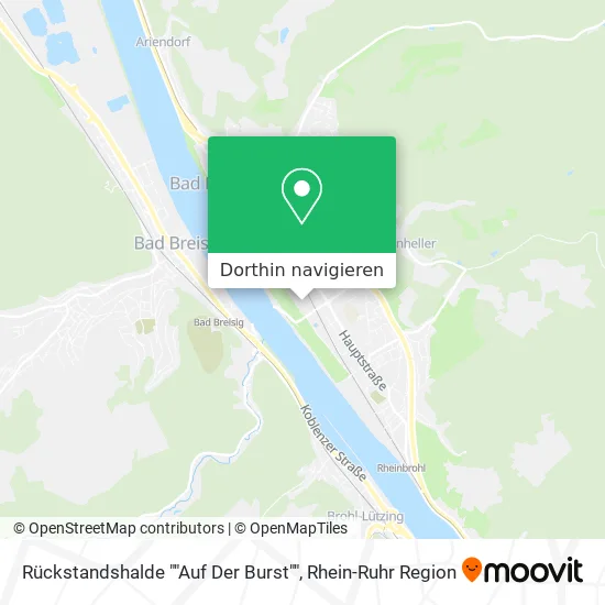 Rückstandshalde ""Auf Der Burst"" Karte