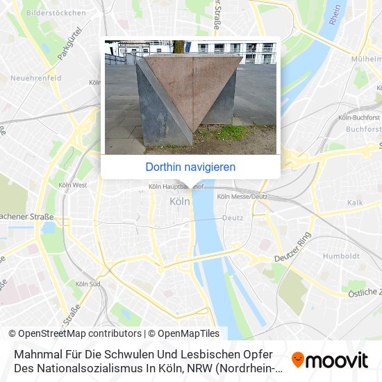 Mahnmal Für Die Schwulen Und Lesbischen Opfer Des Nationalsozialismus In Köln Karte
