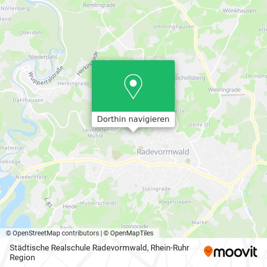 Städtische Realschule Radevormwald Karte