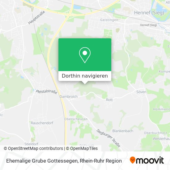 Ehemalige Grube Gottessegen Karte