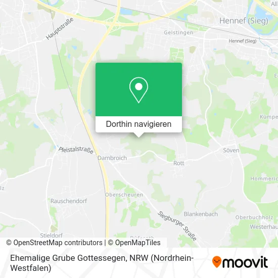 Ehemalige Grube Gottessegen Karte