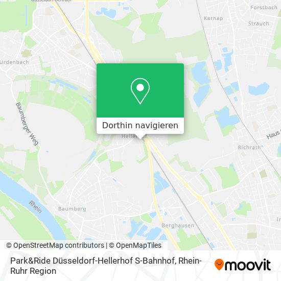 Park&Ride Düsseldorf-Hellerhof S-Bahnhof Karte