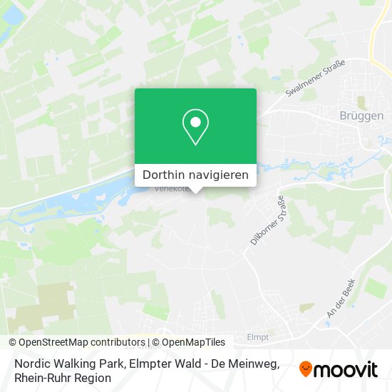 Nordic Walking Park, Elmpter Wald - De Meinweg Karte