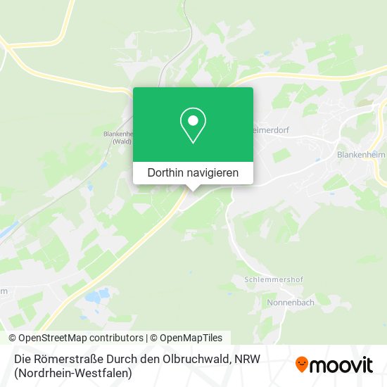 Die Römerstraße Durch den Olbruchwald Karte