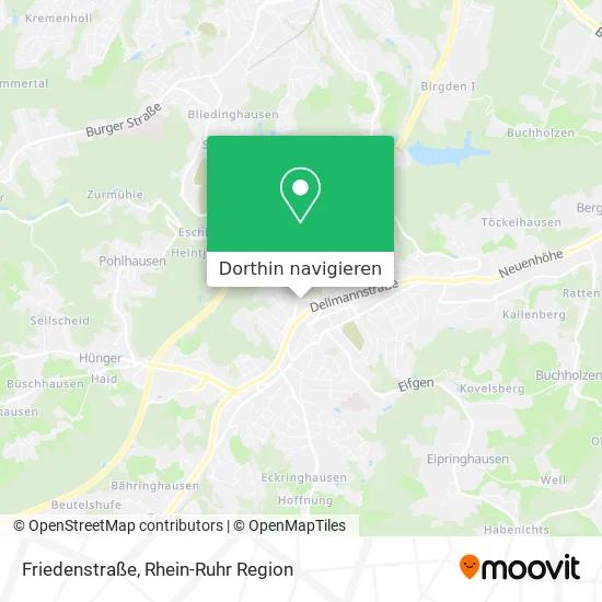 Friedenstraße Karte