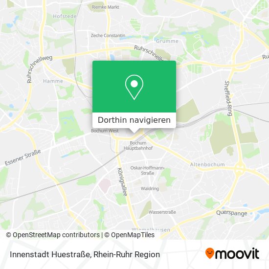 Innenstadt Huestraße Karte