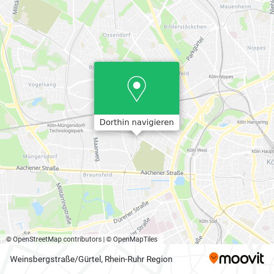 Weinsbergstraße/Gürtel Karte