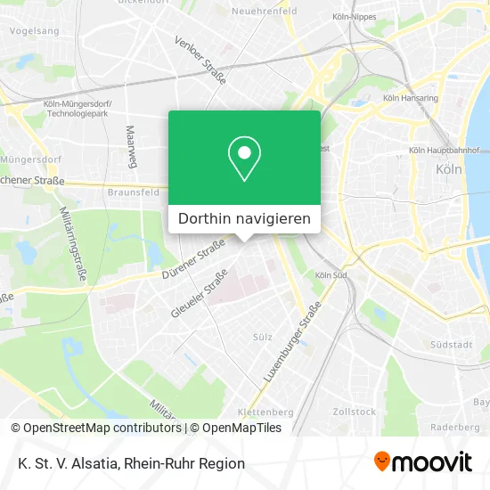 K. St. V. Alsatia Karte