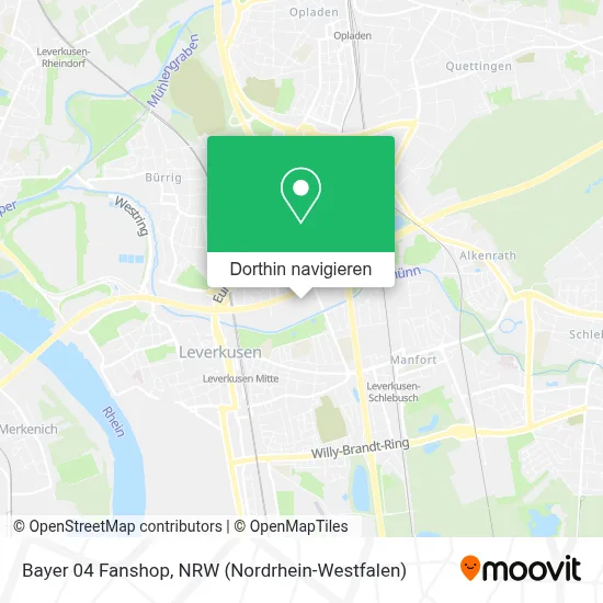 Bayer 04 Fanshop Karte