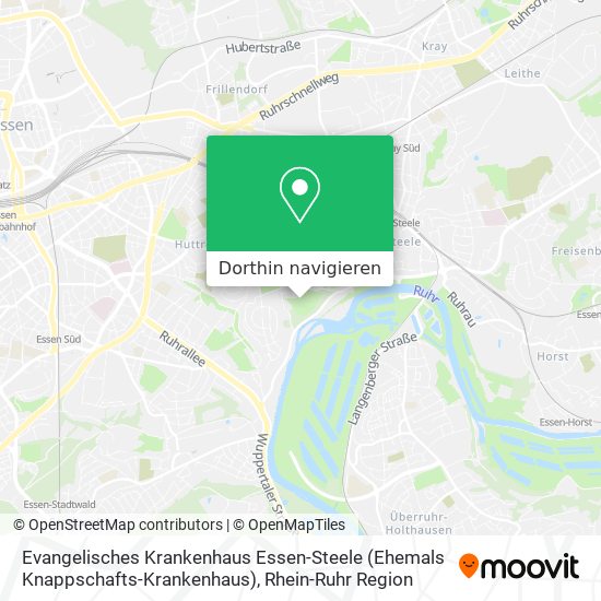 Evangelisches Krankenhaus Essen-Steele (Ehemals Knappschafts-Krankenhaus) Karte
