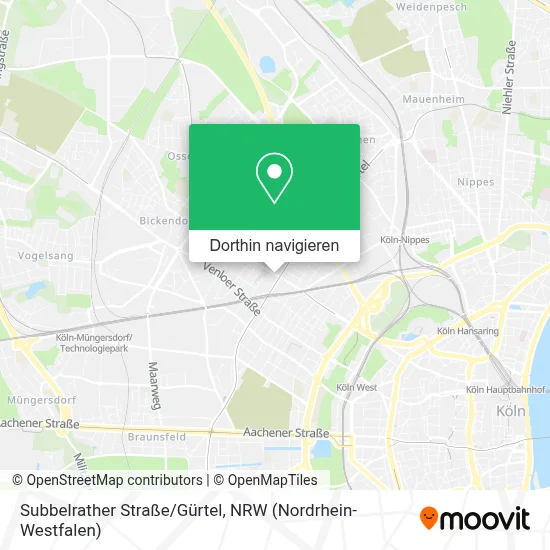 Subbelrather Straße/Gürtel Karte