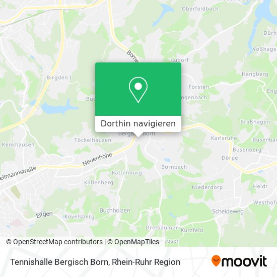Tennishalle Bergisch Born Karte