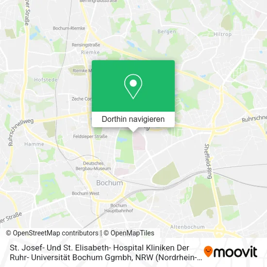 St. Josef- Und St. Elisabeth- Hospital Kliniken Der Ruhr- Universität Bochum Ggmbh Karte