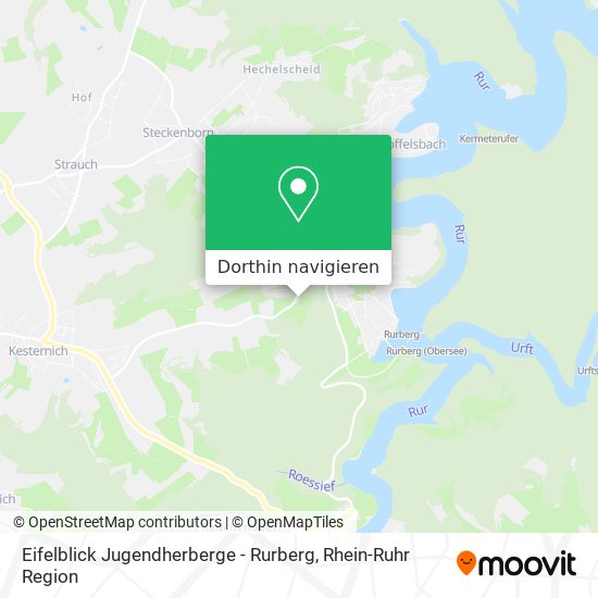 Eifelblick Jugendherberge - Rurberg Karte