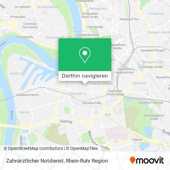 Zahnärztlicher Notdienst Karte