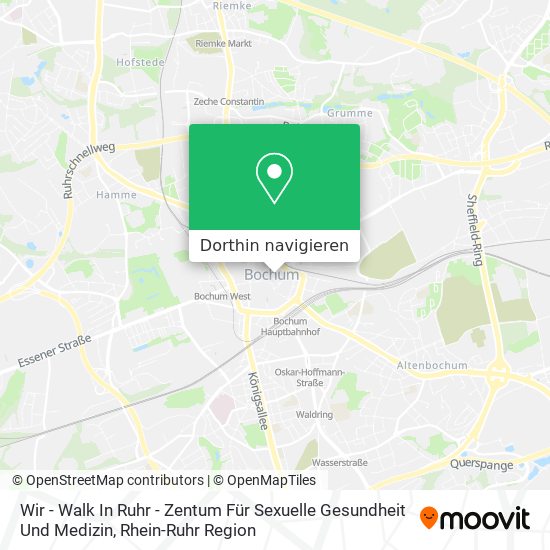 Wir - Walk In Ruhr - Zentum Für Sexuelle Gesundheit Und Medizin Karte