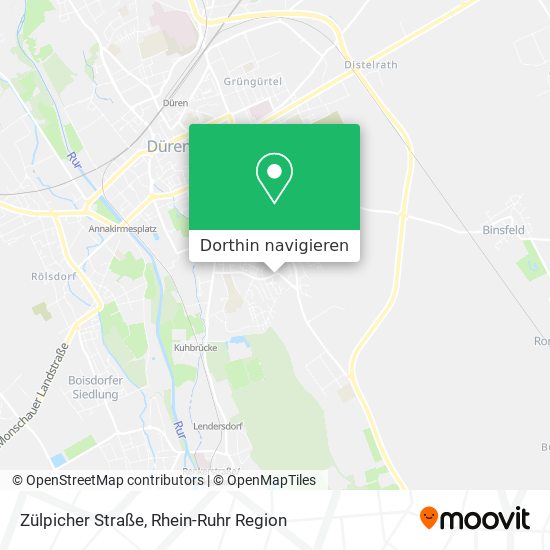 Zülpicher Straße Karte