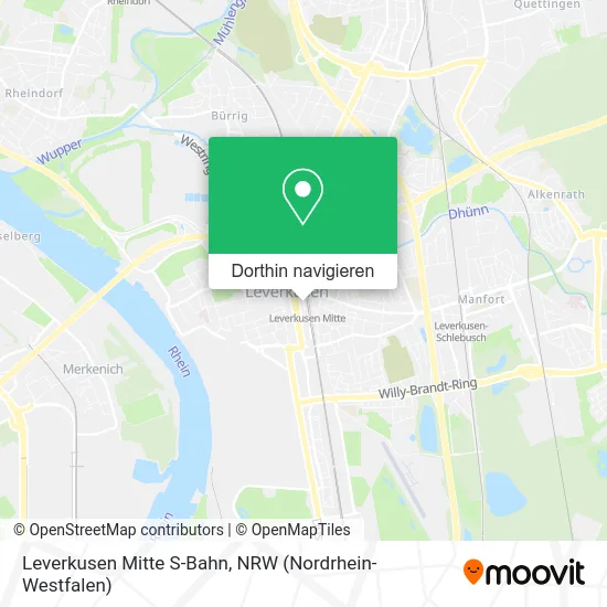 Leverkusen Mitte S-Bahn Karte