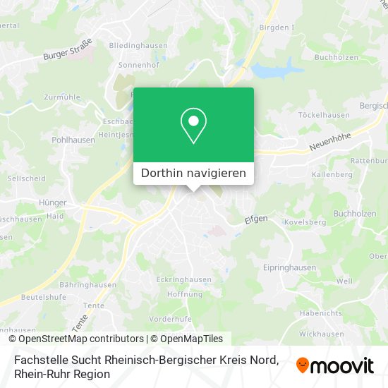 Fachstelle Sucht Rheinisch-Bergischer Kreis Nord Karte