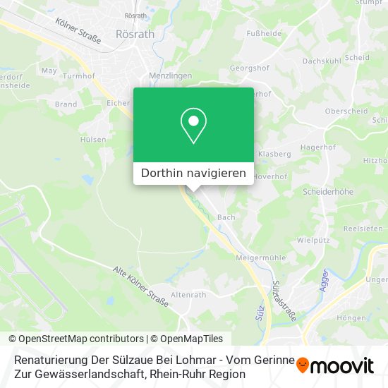 Renaturierung Der Sülzaue Bei Lohmar - Vom Gerinne Zur Gewässerlandschaft Karte