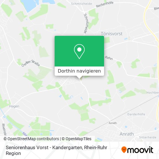 Seniorenhaus Vorst - Kandergarten Karte