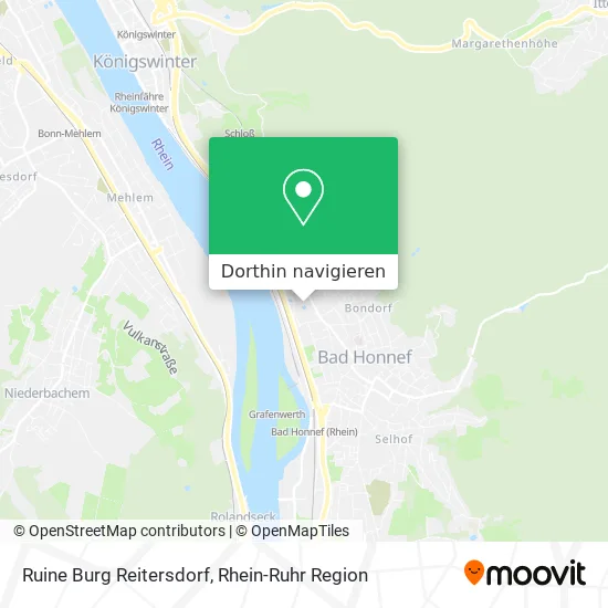 Ruine Burg Reitersdorf Karte