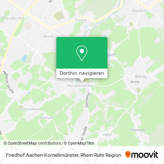 Friedhof Aachen-Kornelimünster Karte