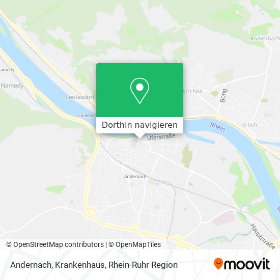 Andernach, Krankenhaus Karte