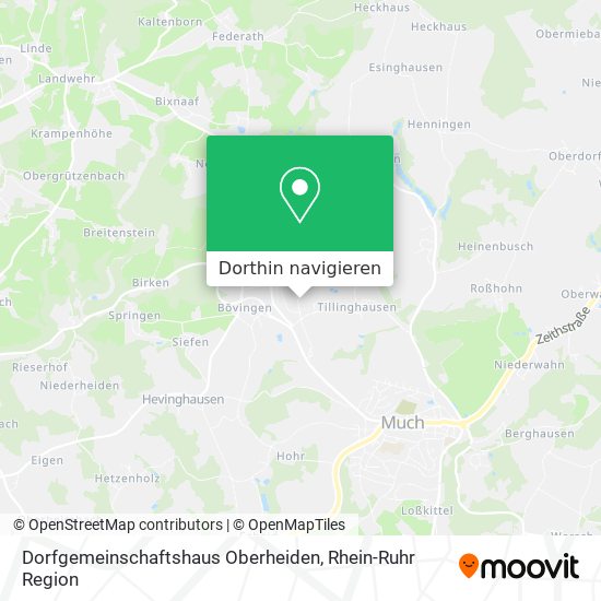 Dorfgemeinschaftshaus Oberheiden Karte