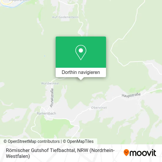 Römischer Gutshof Tiefbachtal Karte