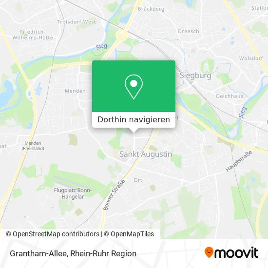 Grantham-Allee Karte