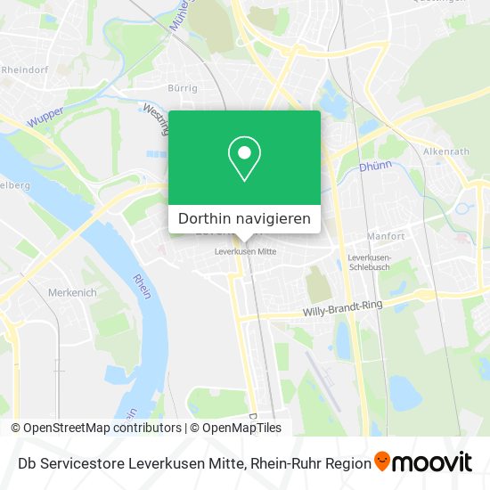 Db Servicestore Leverkusen Mitte Karte