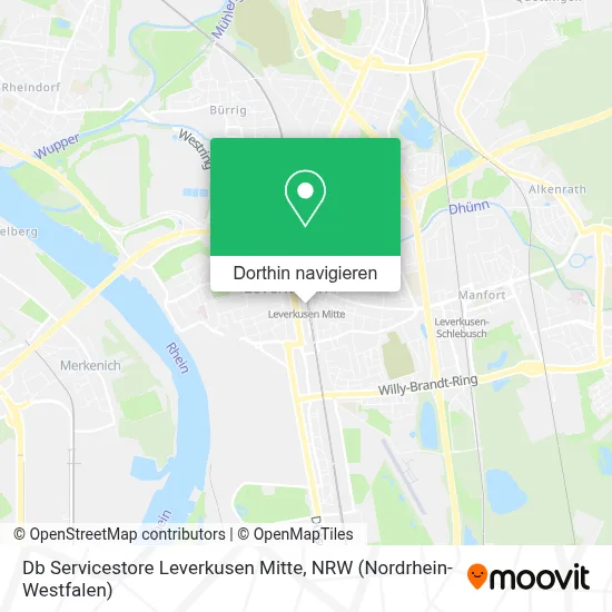 Db Servicestore Leverkusen Mitte Karte