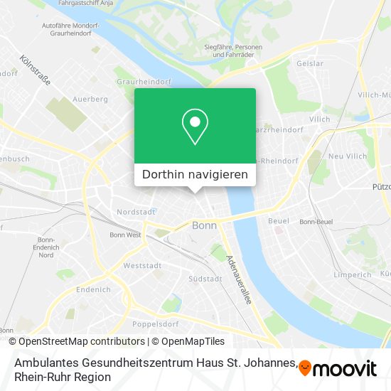 Ambulantes Gesundheitszentrum Haus St. Johannes Karte
