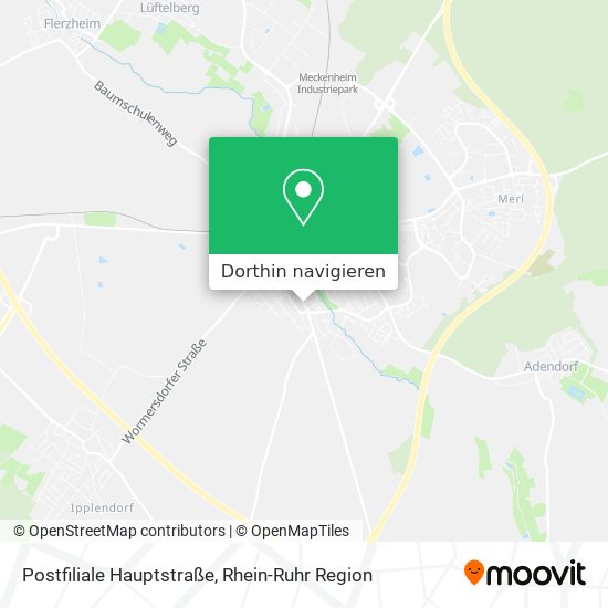 Postfiliale Hauptstraße Karte