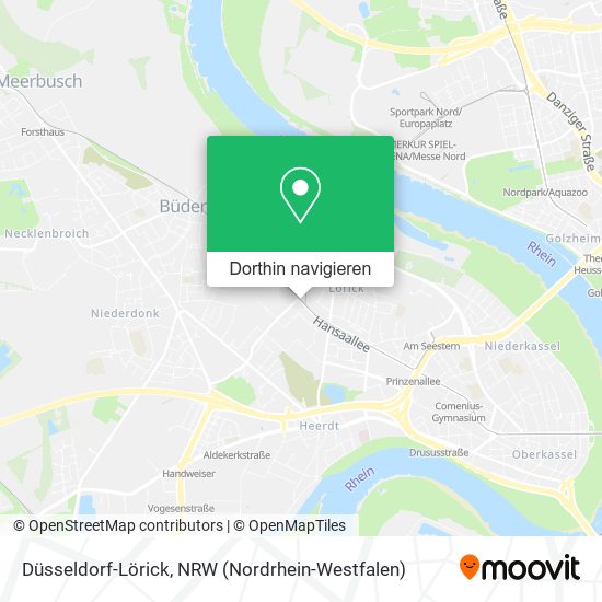 Düsseldorf-Lörick Karte